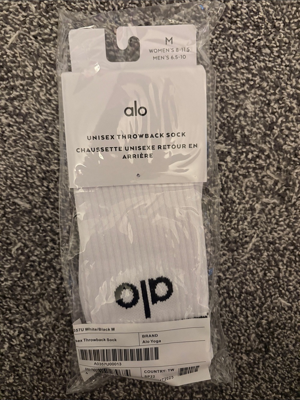 ALO Yoga Unisex Throwback Sock